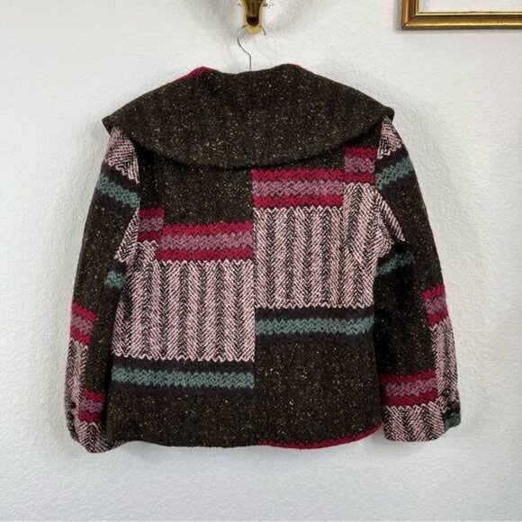 VTG KENZO Wool Striped Oversized Peacoat Jacket Made in France - Picture 7 of 13